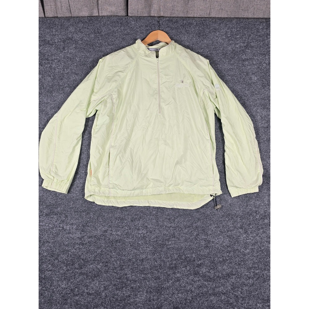 Sunice Women's Neon Green Quarter Zip Pullover Jacket Paint Creek Country Club L